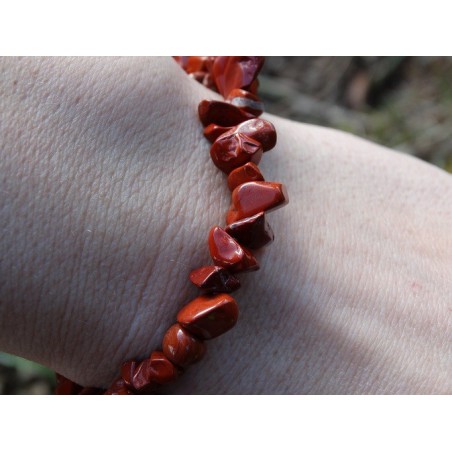 Jaspe rouge - bracelet baroque