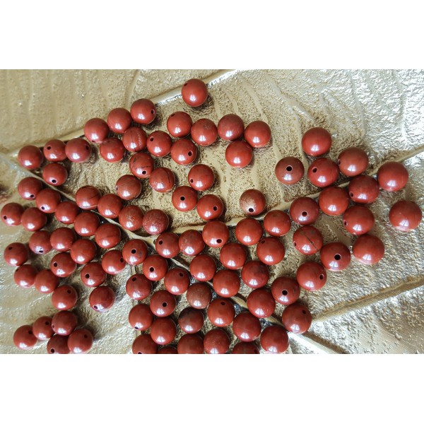 Jaspe rouge perle ronde de 8mm