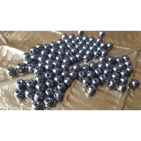 Hématite - perle 6 mm
