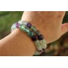 Fluorite - Bracelet de 10mm (violet et vert)