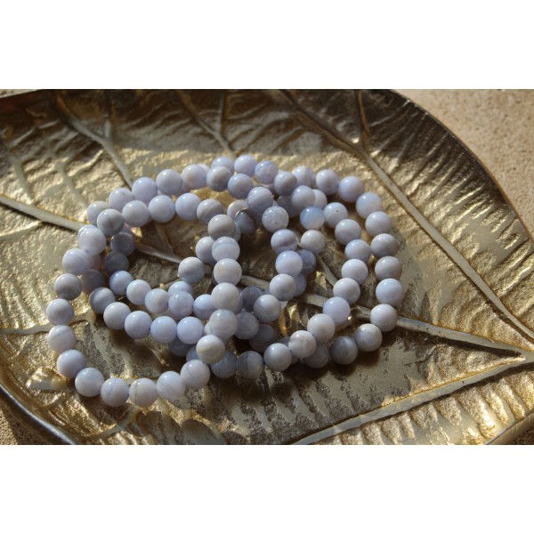 Calcédoine - Bracelet perles 8mm