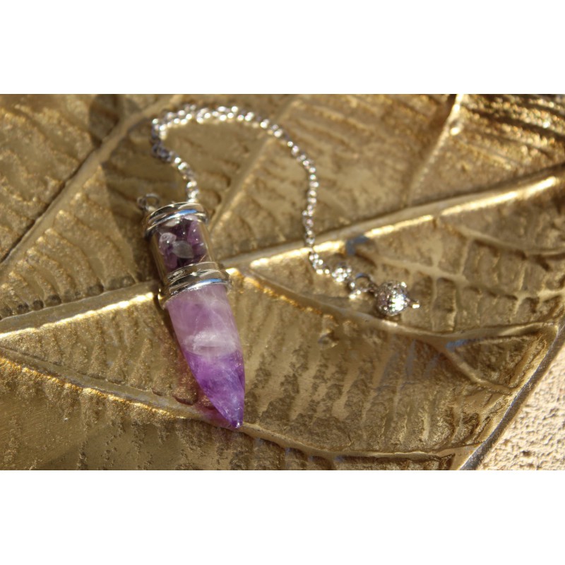 Pendule en Améthyste + métal