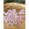 Quartz Rose perle ronde mate de 6mm