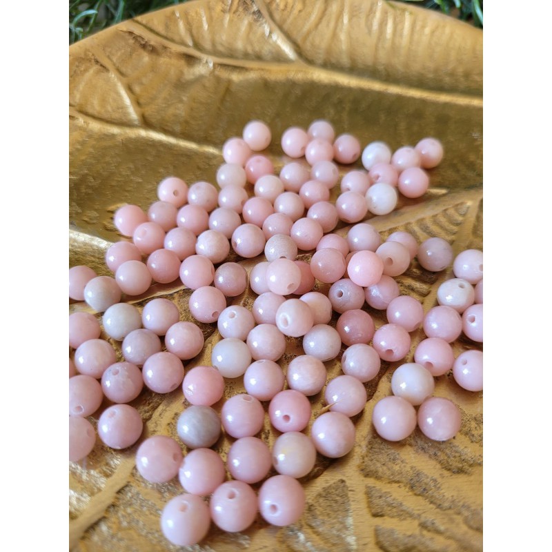 Opale Rose - perle de 6mm