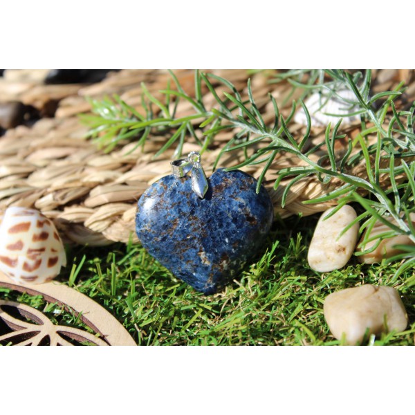 Dumortiérite - Pendentif 31 Gr - forme cœur