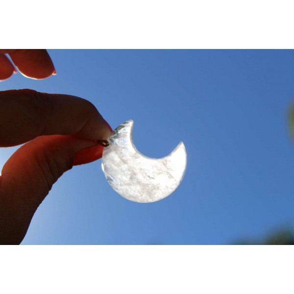 Cristal de Roche - pendentif 11 Gr forme Lune