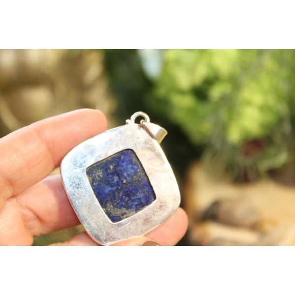 Lapis Lazuli - Pendentif 20 Gr contour argent 925