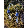 Lapis Lazuli - Boucles d'oreilles 3 Gr forme feuille