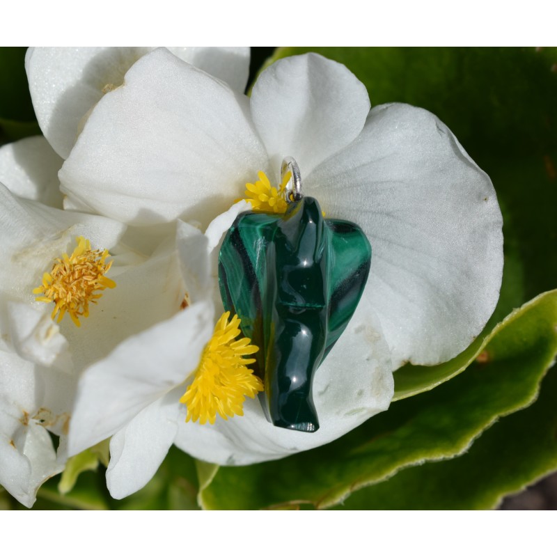 Malachite - Pendentif ange 6 Gr Malachite - Pendentif ange 6 Gr