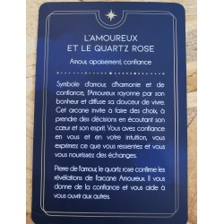Galet Quartz Rose - arcane tarot "L'Amoureux"