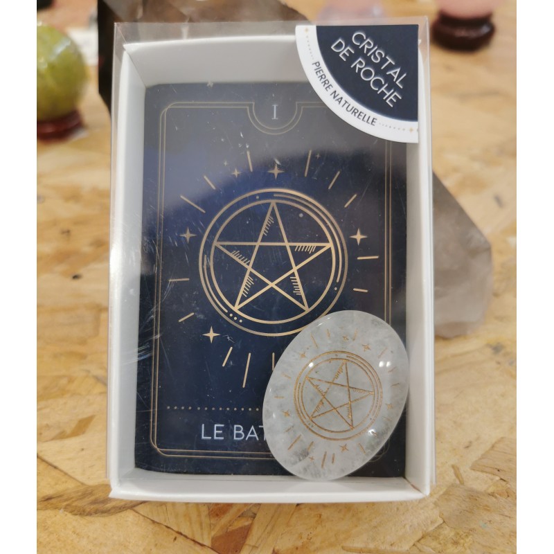 Galet Cristal de Roche - arcane tarot "Le Bateleur" Galet Cristal de Roche - arcane tarot "Le Bateleur"