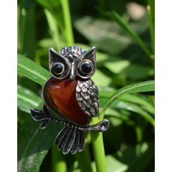 Cornaline - Pendentif Chouette