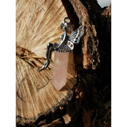Quartz Rose - Pendentif Fée