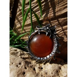 Cornaline - Pendentif Ouroboros