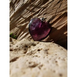 Fluorite - Pendentif Coeur 7.8 gr