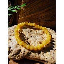 Ambre - Bracelet clair mat perles irrégulières
