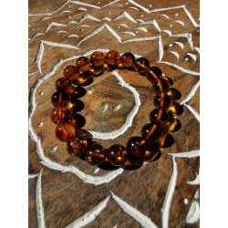 Ambre - Bracelet foncé 10 mm