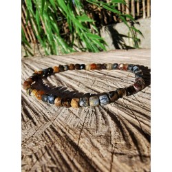 Piétersite - Bracelet facetté carré 4 mm