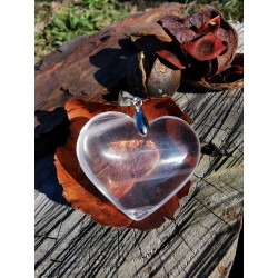 Cristal de roche - Pendentif coeur 21 gr