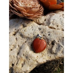 Jaspe Rouge - Pendentif coeur 2 gr