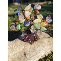 Arbre de vie - Multicolore socle Améthyste