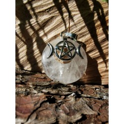 Cristal de roche - Pendentif Triple lune 8 gr