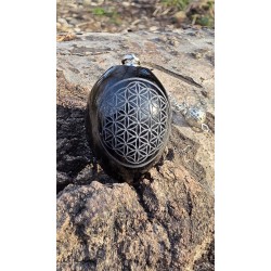 Pendule Obsidienne Noire - Fleur de vie