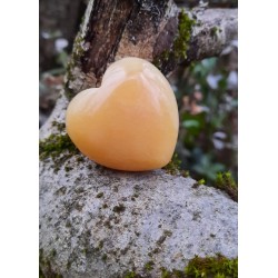 Calcite Orange - Coeur poli 48 Gr