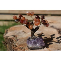 Arbre de vie - Cornaline socle Améthyste