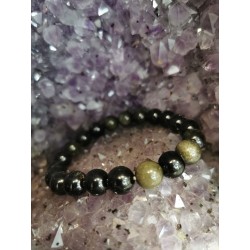 Obsidienne Dorée - Bracelet 10 mm