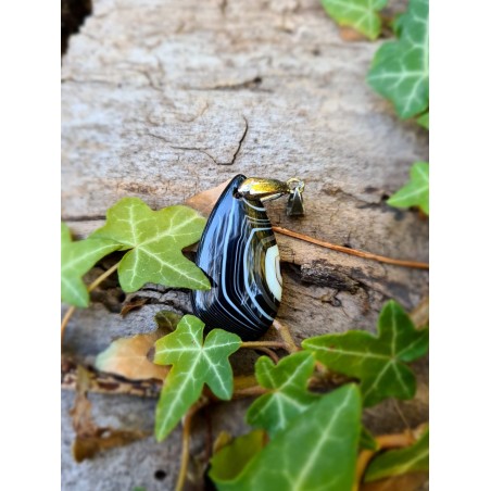 Agate noir - Pendentif 5 Gr