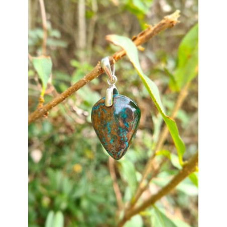 Chrysocolle  - Pendentif  argent 7 gr