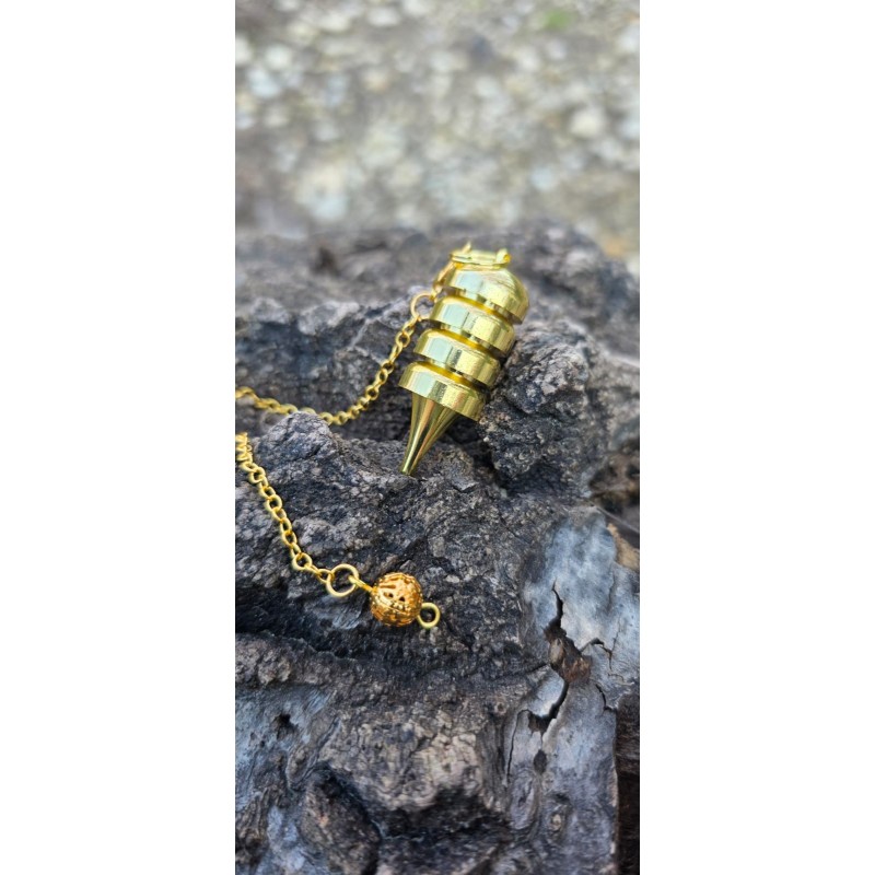 Pendule métal - doré Osiris